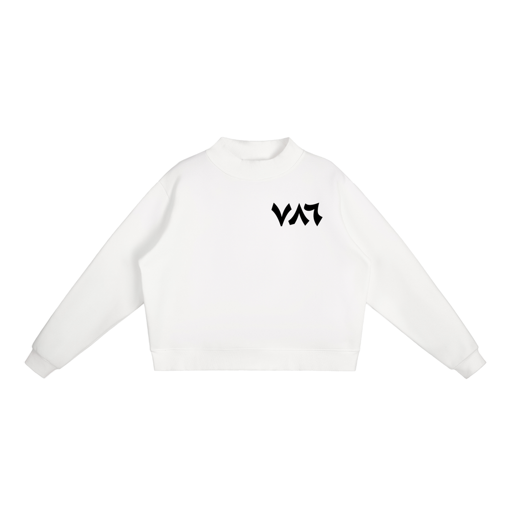 Essential Fleece Mock-Neck Crew Sweatshirt