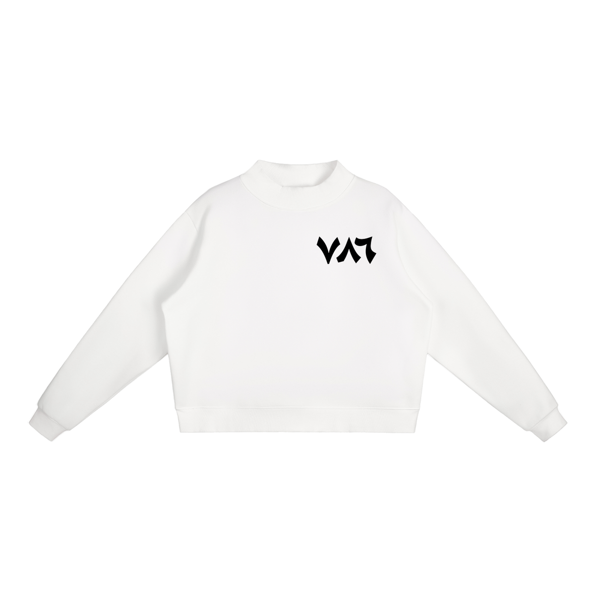 Essential Fleece Mock-Neck Crew Sweatshirt