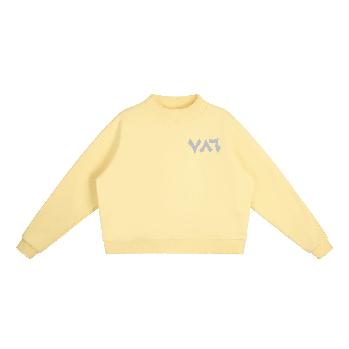 Essential Fleece Mock-Neck Crew Sweatshirt