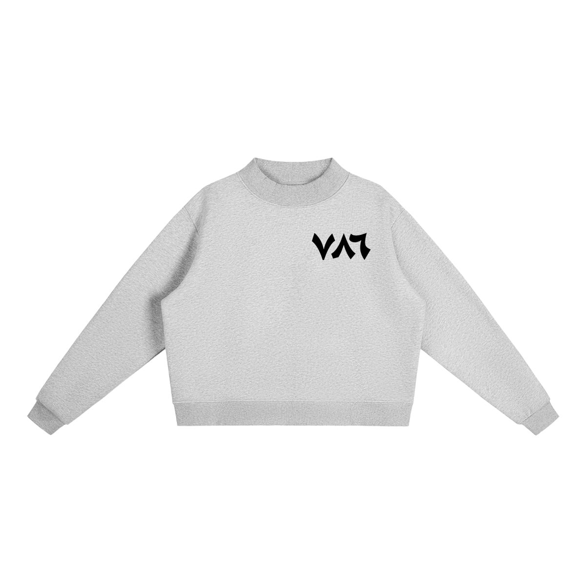 Essential Fleece Mock-Neck Crew Sweatshirt
